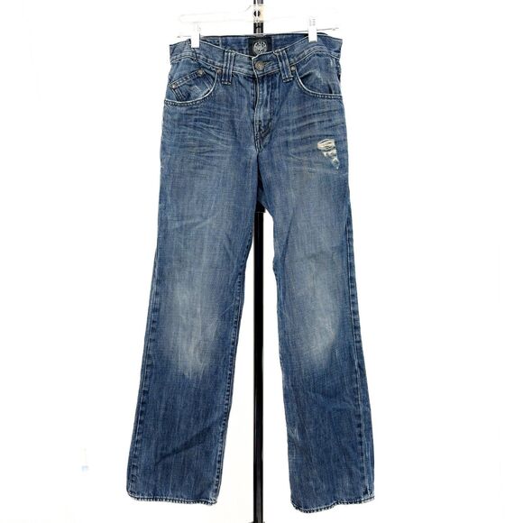 Rock & Republic  Jeans Mens 30x32 Blue Distressed Dark Wash Denim NICE! - Picture 1 of 8